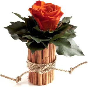 Kunstblumenstrauß Blumenstrauß Zimtbecher Infinity Rosen Kunstpflanze,