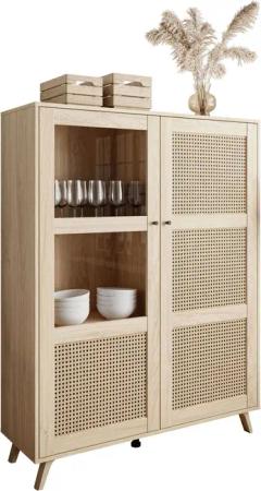 ALLHOUSE24 Hochkommode VERONA Vitrine Kommode Highboard