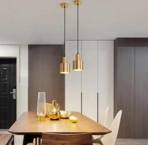 ZMH Pendelleuchte Esszimmer 1 Flammig Gold