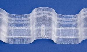 rewagi Gardine Wellenfalten, transparent / Breite: