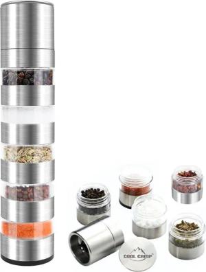 LuxusKollektion Küchenorganizer-Set 5-in-1 Mini Gewürzstreuer Set