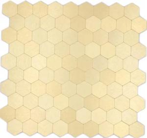 Mosani Fliesenaufkleber Hexagon Fliesen selbstklebend Gold