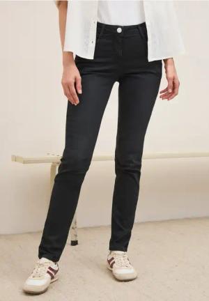 Cecil Damen Casual Fit Jeans in Grau, Gr: 34