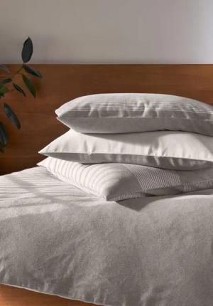 hessnatur Biber Bettwäsche-Set SEON aus Bio-Baumwolle - grau - Größe 240x220 / 2x40x80 cm