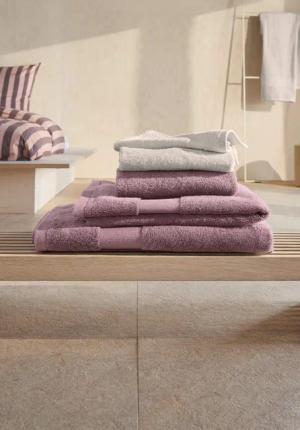 hessnatur Frottier Handtuch aus Bio-Baumwolle - beige - Größe 100x180 cm
