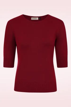 Kim Strickpullover in Bordeauxrot