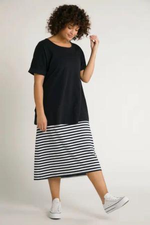 Ulla Popken Jerseykleid Bellieva-Kleid Jersey oversized