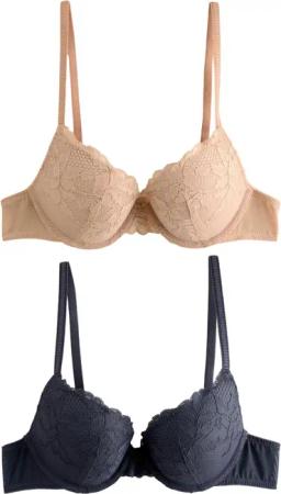 Next Set: Dekolleté-BH 2er-Pack Push-up-Spitzen-BHS mit