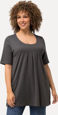 Ulla Popken T-Shirt T-Shirt Zierfalten A-Linie