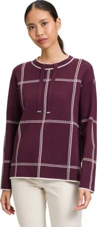 Betty Barclay Strickpullover "Betty Barclay Damen Strickpullover kariert", (1 tlg.), Jacquard