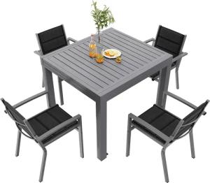 GUNJI Gartenstuhl Klappstuhl (2er Set), bequem,