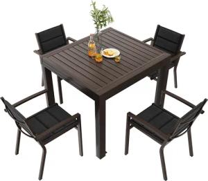 GUNJI Gartenstuhl Klappstuhl (2er Set), bequem,
