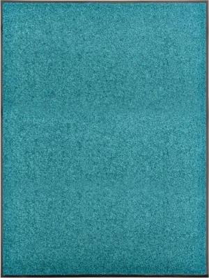 vidaXL Fußmatte Fußmatte Waschbar Cyan 90x120