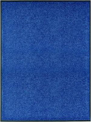 vidaXL Fußmatte Fußmatte Waschbar Blau 90x120