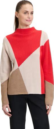 Betty Barclay Strickpullover "Betty Barclay Damen Feinstrickpullover mit Intarsie", (1 tlg.), Color Blocking
