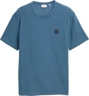 TOM TAILOR Herren Ripp Henley Langarmshirt mit Brusttasche, blau, Uni, Gr. XXL