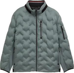 TOM TAILOR Herren Plus Size - Hybrid Lightweight Steppjacke mit verstaubarer Kapuze, grün, Uni, Gr. 4XL