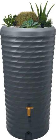 Garantia 2-in-1-Regentonne-Komplett-Set - grau