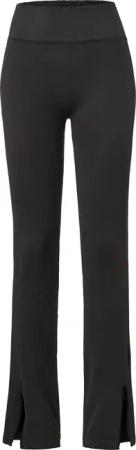 Tchibo - Seamless-Flared-Sporthose mit Schlitz - Damen - Gr. M - anthrazit
