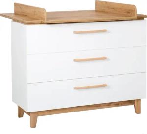 Roba Wickelkommode »Finn« - 117,5x78x104cm - weiß - Holz / Buchenholz / Holz