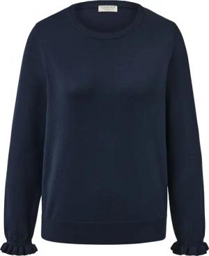 Tchibo - Feinstrickpullover mit Rüschendetail - Damen - Gr. L - dunkelblau