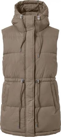 Tchibo - Stepp-Weste mit Kapuze - Damen - Gr. XL - taupe