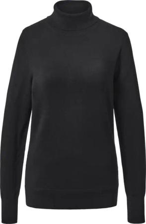 Tchibo - Feinstrick-Rollkragenpullover - Damen - Gr. L - schwarz