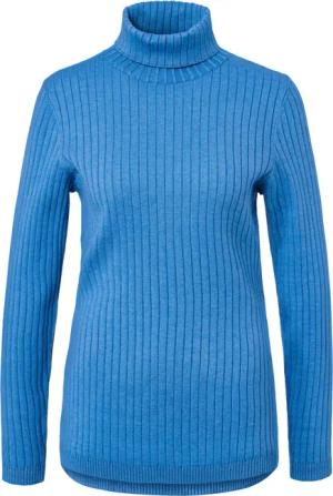 Tchibo - Gerippter Rollkragenpullover - Damen - Gr. L - blau