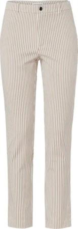 Tchibo - Gestreifte Stretch-Twill-Hose - Damen - Gr. 46 - creme/gestreift