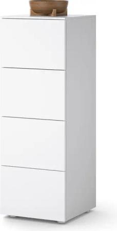 Tchibo - Kommode - 40x40,5x112cm - weiß - Holz / Kunststoff