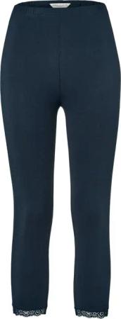 Tchibo - 3/4-Leggings mit Spitzenborte - Damen - Gr. L - dunkelblau