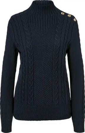 Tchibo - Strickpullover mit Knöpfen - Damen - Gr. XL - dunkelblau