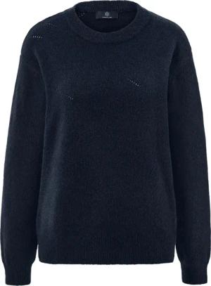 Strickpullover mit Ajour-Muster - Damen - Gr. M - dunkelblau