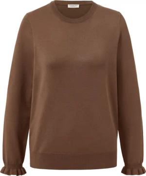 Tchibo - Feinstrickpullover mit Rüschendetail - Damen - Gr. XXL - cognac