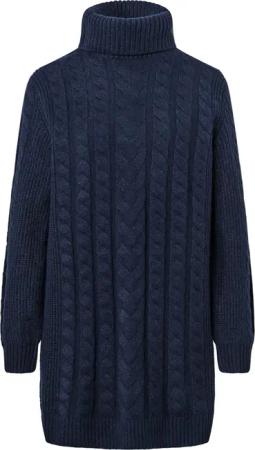 Tchibo - Langer Strickpullover mit Zopfmuster - Damen - Gr. S - dunkelblau
