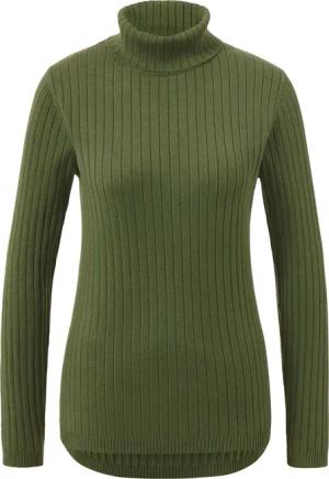 Tchibo - Gerippter Rollkragenpullover - Damen - Gr. M - olivgrün