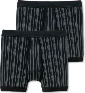 2 Schiesser Shorts in Feinripp - Herren - Gr. M/5 - schwarz