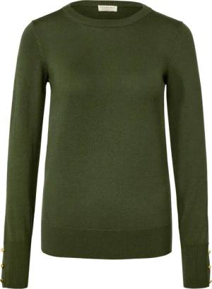 Tchibo - Feinstrickpullover mit Merinowolle - Damen - Gr. L - olivgrün