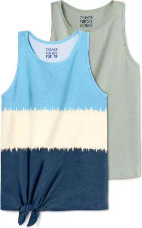 Tchibo - 2 Tops - Mädchen - Gr. 170/176 - hellblau