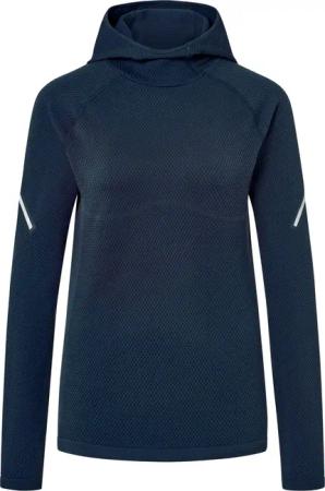 Tchibo - Seamless-Funktionslaufshirt mit Kapuze - Damen - Gr. XL - dunkelblau