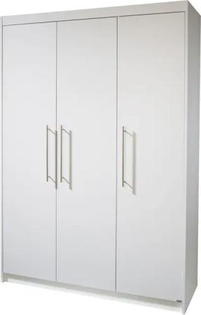 roba "Maren" 3-türiger Schrank - 131x52x190cm - weiß - Holz / Metall