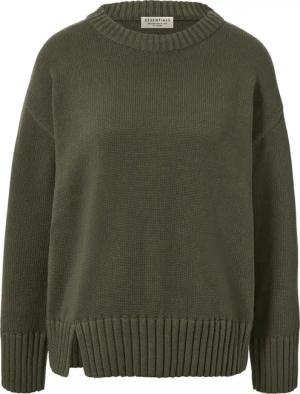 Tchibo - Strickpullover mit Saumschlitz - Damen - Gr. S - olivgrün