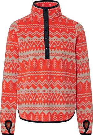 Tchibo - Fleecepullover - Damen - Gr. S - orange/print