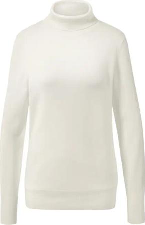 Tchibo - Feinstrick-Rollkragenpullover - Damen - Gr. S - creme