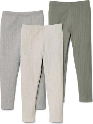Tchibo - 3 Rippleggings - Newborn - Gr. 50/56 - creme