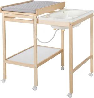 roba Bade-Wickel-Kombination »Baby Pool« - 56x83x100cm - braun - Holz / Polyester / Kunststoff