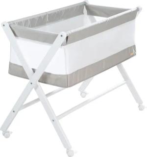 roba Klappbares Stubenbett - 53,5x95x75,5cm - weiß - Holz / Kunststoff / Polyester