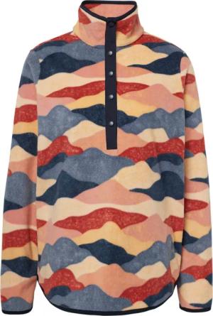 Tchibo - Fleecepullover - Damen - Gr. XL - orange/print