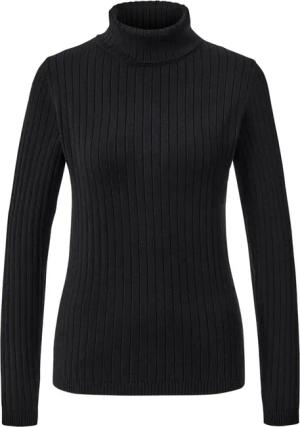 Tchibo - Gerippter Rollkragenpullover - Damen - Gr. L - schwarz