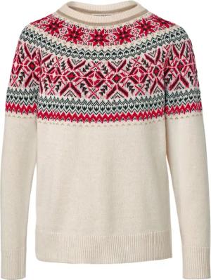 Tchibo - Norweger-Strickpullover - Damen - Gr. S - creme/jacquard